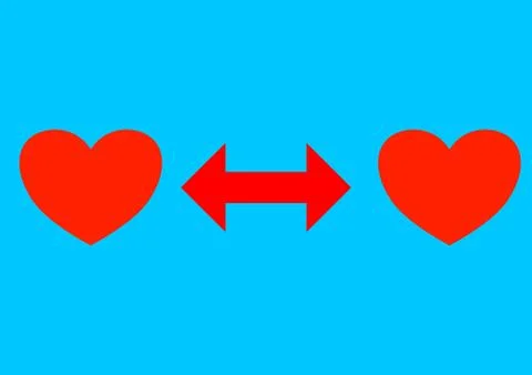 The arrow indicates the path to the heart. Stock Illustration