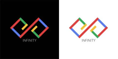 Arrow infinity business vector logo design template for your design. Stock Illustration