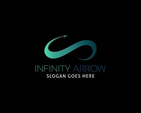 Arrow infinity business vector logo design Stock Illustration