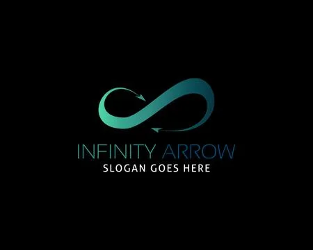 Arrow infinity business vector logo design Stock Illustration