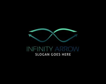Arrow infinity business vector logo design Stock Illustration