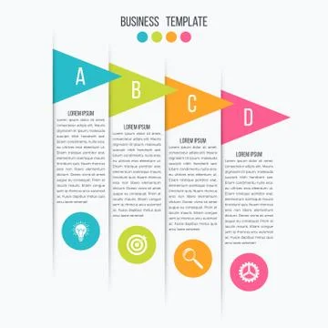Arrow infographic banner Stock Illustration