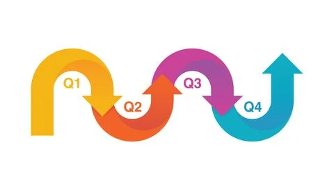 Arrow infographic business step timeline template Stock Illustration