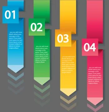 Arrow infographic concept. Vector template with 4 options Stock Illustration
