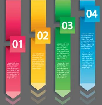 Arrow infographic concept. Vector template with 4 options Stock Illustration