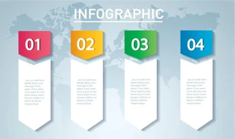 Arrow infographic concept. Vector template with 4 options Stock Illustration