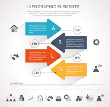 Arrow infographics design Stock Illustration