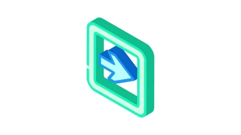 Arrow information isometric icon animation Stock Footage 327276164