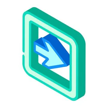 Arrow information isometric icon vector illustration 스톡 일러스트