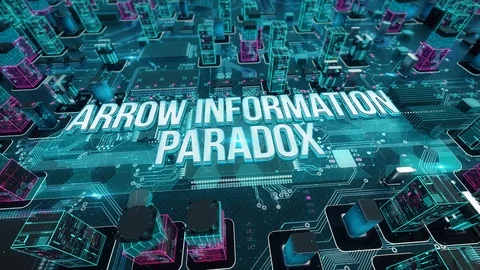 Arrow information paradox with digital technology concept Stock Footage 103055289
