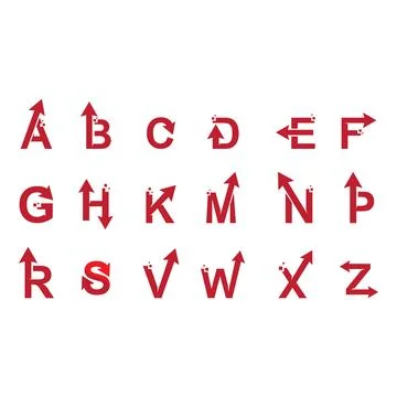 Arrow initial letter design Illustration