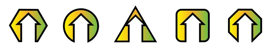 Arrow inside frame Stock Illustration