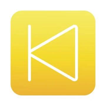 Before arrow interface block gradient style icon Stock Illustration