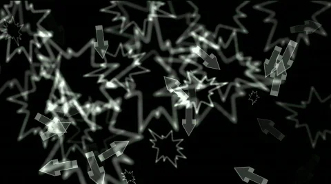 Arrow irregular chaotic pattern promotions particle vision idea background. Stock Footage 795797