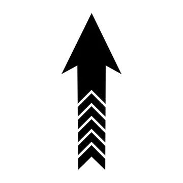 Up arrow isolated on white background. Stock Illustration
