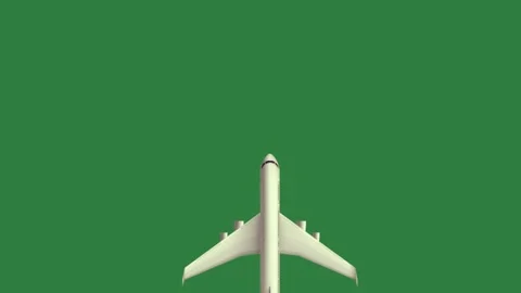 Arrow on it rocket airplane plane the is isolated on green screen background Stock Footage 336858334