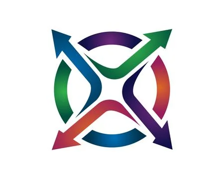Arrow J circle logo template Stock Illustration