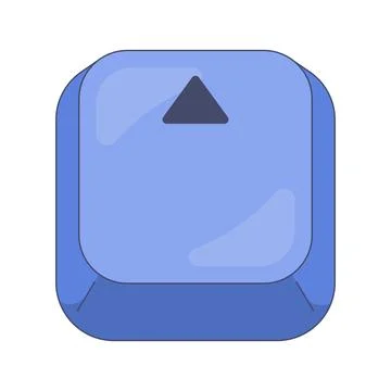 Up arrow key modern keyboard button Stock Illustration