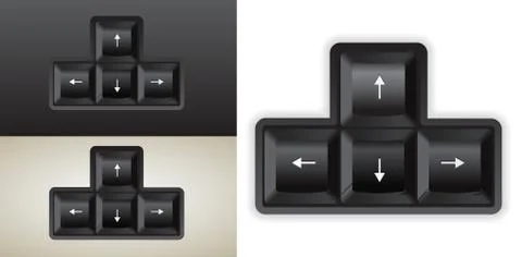Arrow keyboard Stock Illustration