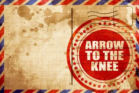 Arrow to the knee Stock Illustration