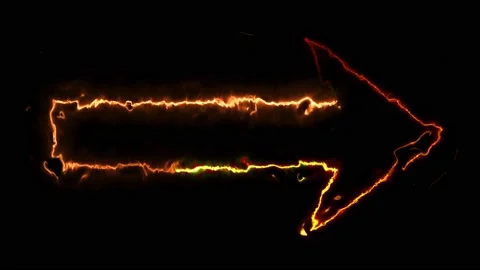 Arrow laser fire glow flame energy fast move motion under water on black screen Stock Footage 163271073