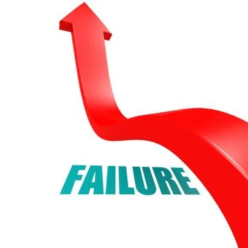 Arrow leap over failure Stock-Illustration