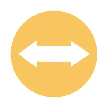 Arrow left and right direction block style icon Stock Illustration