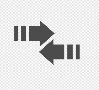 Arrow to left and right Stock Illustration