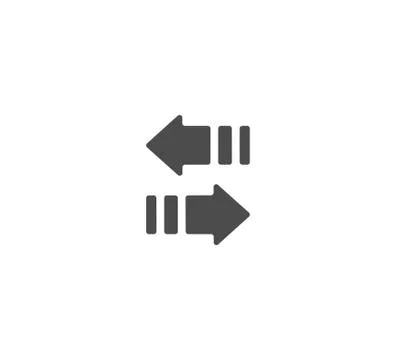 Arrow to left and right Stock Illustration