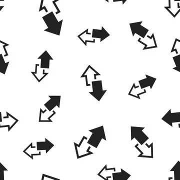 Arrow left and right seamless pattern background. Business concept vector ill Stock Illustration
