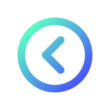 Arrow left button pixel perfect gradient linear ui icon 스톡 일러스트