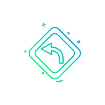 Arrow left centre icon vector design Stock Illustration