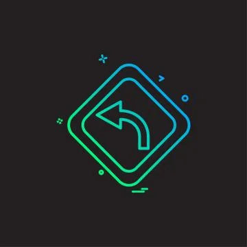 Arrow left centre icon vector design Stock Illustration