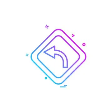 Arrow left centre icon vector design Stock Illustration