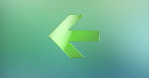 Arrow Left Color 3d Icon 4K Stock Footage 66512548