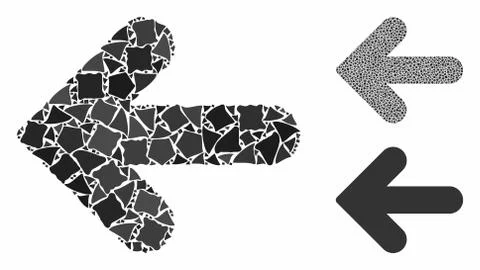 Arrow left Composition Icon of Inequal Parts Illustrazione stock