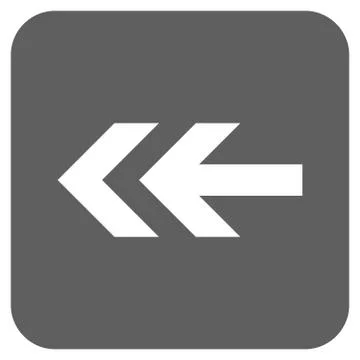 Arrow Left Flat Squared Vector Icon Stock Illustration