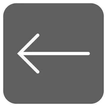 Arrow Left Flat Squared Vector Icon Stock Illustration
