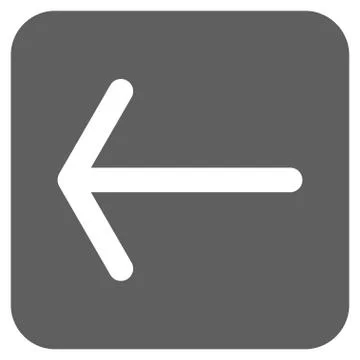 Arrow Left Flat Squared Vector Icon Stock Illustration