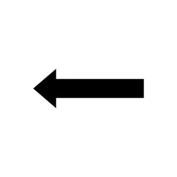 Arrow in left glyph icon Stock Illustration