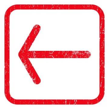 Arrow Left Icon Rubber Stamp Stock Illustration