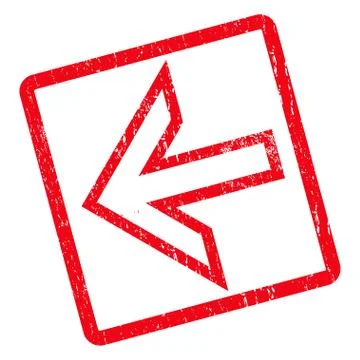 Arrow Left Icon Rubber Stamp Stock Illustration