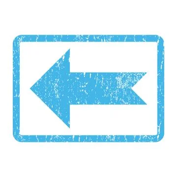 Arrow Left Icon Rubber Stamp Stock Illustration