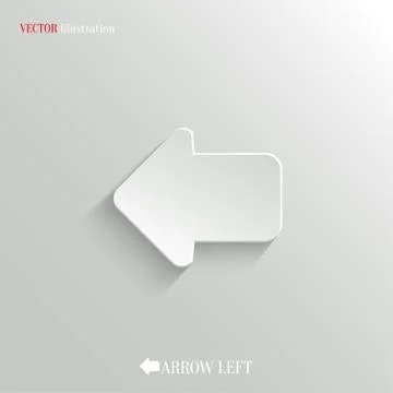 Arrow left icon - vector web background Stock Illustration