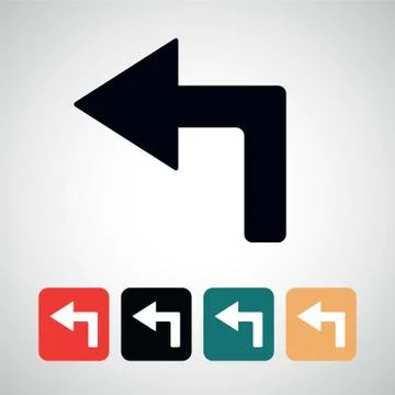 Arrow left. Stock Illustration