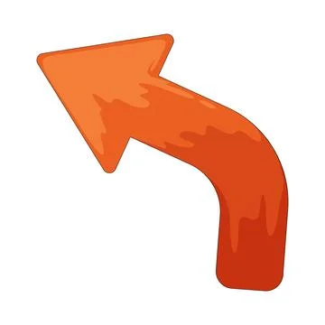 Arrow up left illustration Ilustração Stock