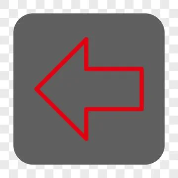 Arrow Left Interface Toolbar Button Illustrazione stock