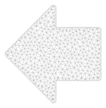 Arrow Left Polygonal Frame Vector Mesh Illustration Ilustración de archivo