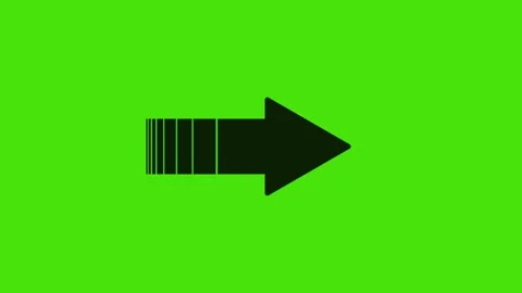 Arrow left right and down animated in green screen. Stock Footage 304094607