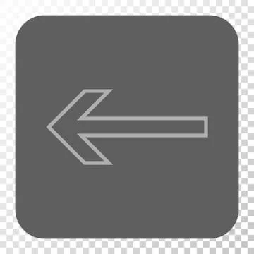 Arrow Left Rounded Square Button Stock Illustration